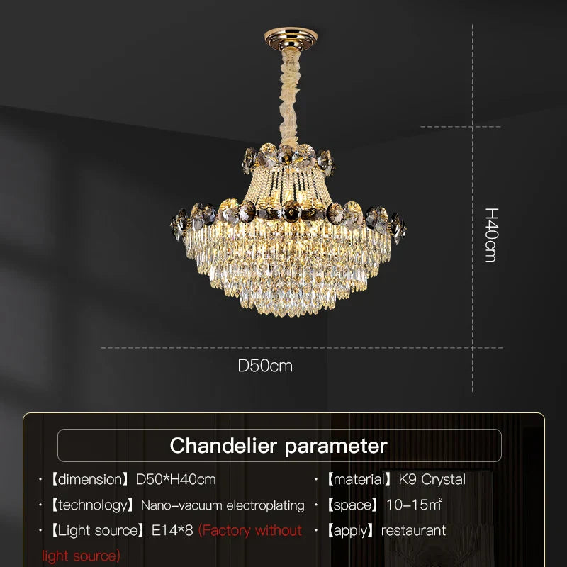 Crystal Chandelier: Modern Nordic Luxury for Living Room, Dining Room, Bedroom