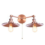 Afralia™ Dual Head LED Wall Light Pink Industrial Bedside Lamp