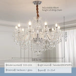 Elegant LED Crystal Chandelier for Home Décor and Romantic Ambiance