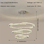 Crystal LED Chandelier Pendant Light Modern Luxury Foyer Ceiling Lamp