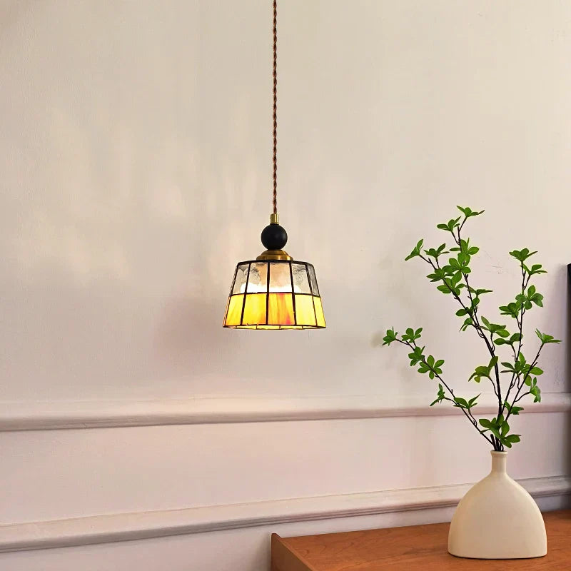 Tiffany Glass LED Pendant Lights for Modern Nordic Home Decor