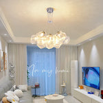 Iced Crystal Chandeliers: Nordic Milan LED Hanging Lights for Living Room