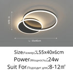 White Gold LED Chandelier for Living Room Study Parlor, Modern Indoor Lighting