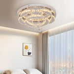 Crystal Chandelier: Modern Dimmable LED Pendant Light for Living & Dining Rooms