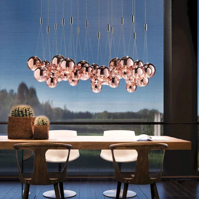 Glass Ball LED Pendant Lamps: Stylish Lighting for Kitchen, Bedroom, Living & Dining Room