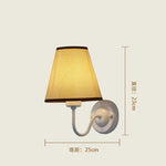 Fabric Lampshade Wall Sconce with LED Bulb for Home Decoration