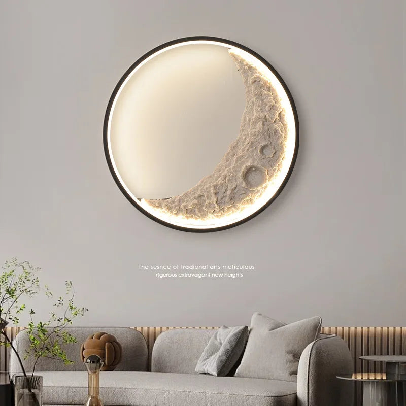 Crescent Moon Wall Lamp for Bedroom and Hallway