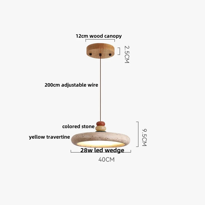 LED Wood Pendant Lamp Dining Living Room Adjustable Light Fixture