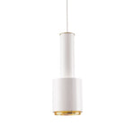 Metal LED Pendant Light for Bedroom Living Room, Black/White/Gold Hanging Lamp