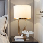 Brass Table Lamp: Modem Luxury Antique Gold Lighting for Home Decor & Office Room