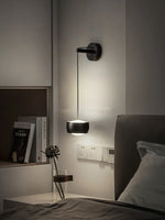 Copper Adjustable Wall Lamp for Bedroom LED Reading Light