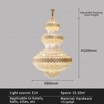 Crystal Chandelier - Modern Duplex Loft Staircase Living Room Lighting