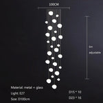 Nordic Glass Lampshade LED Ceiling Chandelier for Home Decoration