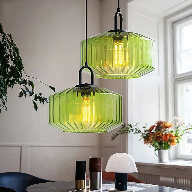 Glass LED Pendant Chandelier Colorful Kitchen Island Light Fixture
