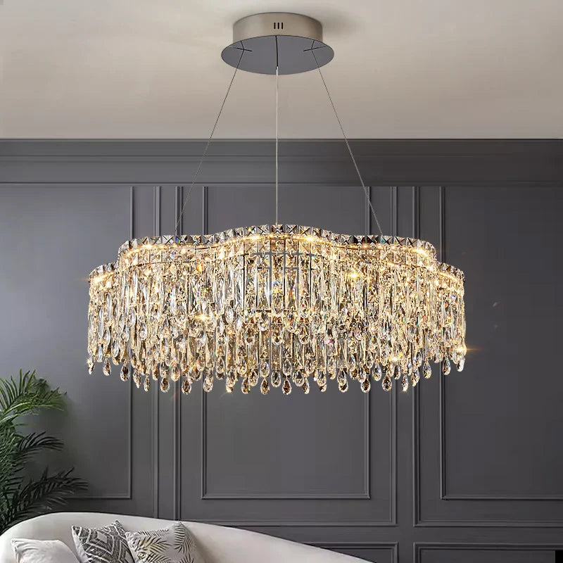 Crystal Chandelier Modern Luxury Light for Living Room, Dining, Bedroom - 2024 New