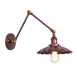 Rustic Iron LED Wall Sconce, Industrial Vintage Long Arm Stair Light Fixtures