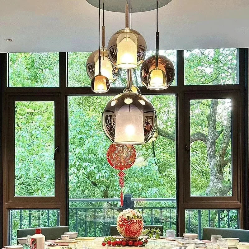 Designer Glass Chandelier Pendant Light for Dining Room Kitchen Loft Home Decor