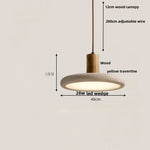 LED Wood Pendant Lamp Dining Living Room Adjustable Light Fixture