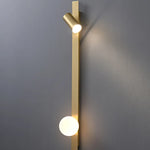 Nordic Copper LED Wall Lamp: Hotel Customized Minimalist Living Room Light