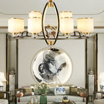 Luxe Jade Chandelier for Living Room and Villa Hall
