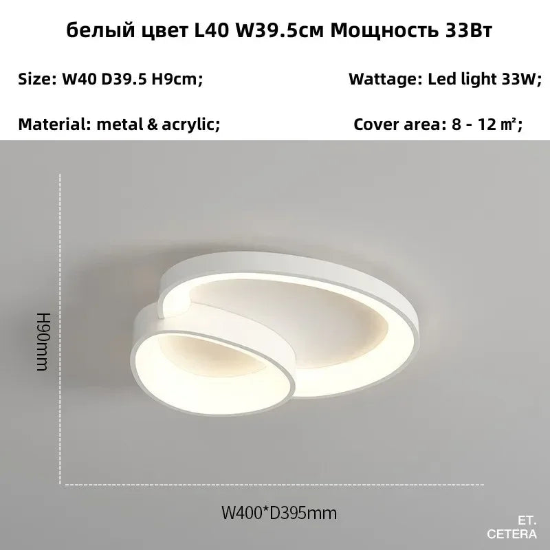 LED Dimmable Ceiling Lamp for Modern Minimalist Home Decor