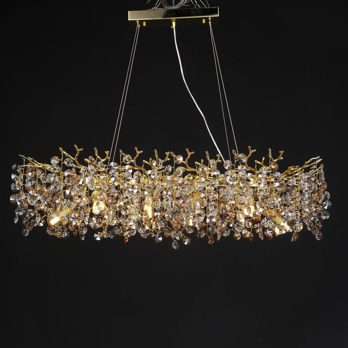 Large Crystal Chandelier for Dining Room - Nordic LED Island Hanging Light