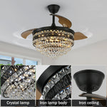 Smart Ceiling Fan with Pendant Lighting, 3-head LED Fandelier Lamp.