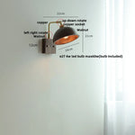 Walnut Wood LED Wall Sconce, Copper Toggle Switch, Vintage Loft Style