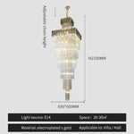 Nordic Duplex Villa Crystal Chandelier for Luxury Spaces