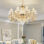 Crystal Dining Room Chandelier - Elegant Zinc Alloy Candle Lamp