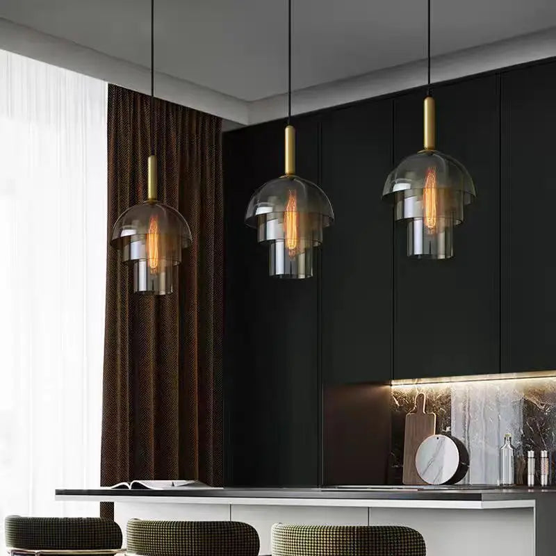 Vintage Glass Chandeliers Dining Room Pendant Light Fixtures