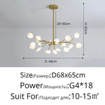 Modern LED Chandelier - Luxurious Nordic Firefly Lamp for Home Indoor Lighting