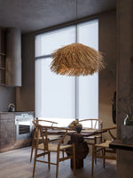 Rattan Pendant Lamp Chandelier for Restaurant Bar Home Decor, E27 Bulb