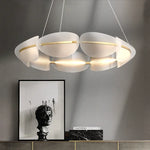 Scandinavia Ring Pendant Acrylic Chandelier Ceiling Light for Living Dining Room