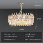Crystal LED Chandelier | Long Stairway Villa Light | Modern Luxury Post Lamp