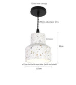 Terrazzo LED Pendant Lights, Adjustable Wire, Nordic Modern Hanging Lamp