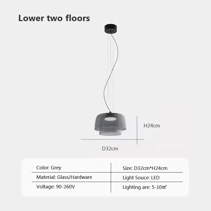 Nordic Glass LED Pendant Lights for Home Decor and Lighting