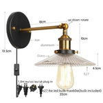 Afralia™ Industrial Loft LED Wall Light for Bedroom, Bathroom, Stairs - Plug In Iron Lamp