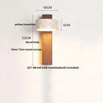 Nordic LED Wall Lamp 2 Glass Ball Yellow Travertine Stone Indoor Wall Light