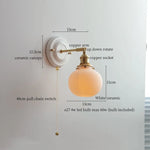 Striped Ceramic LED Wall Sconce: Modern Nordic Interior Light