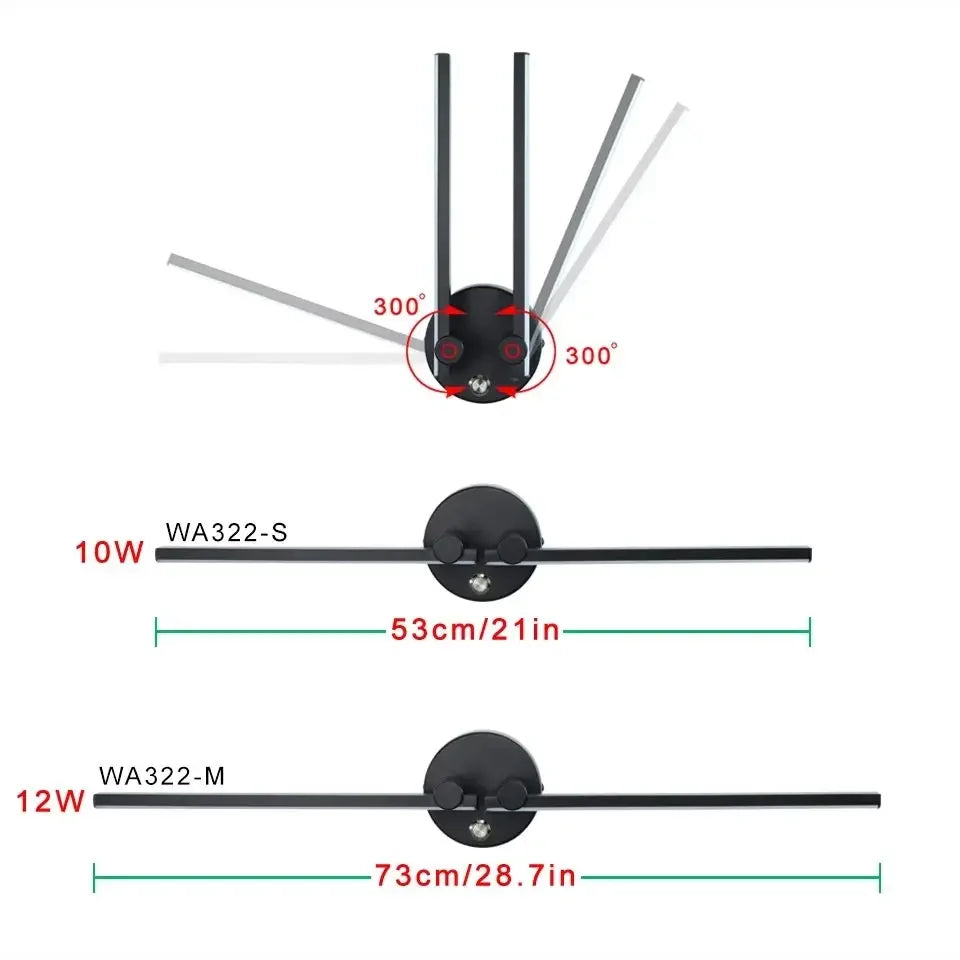 Adjustable Double Arm Wall Light LED for Living Room and Bedroom