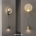 Modern Nordic LED Wall Sconce for Bedroom Decor - Black/Gold Wall Lamp