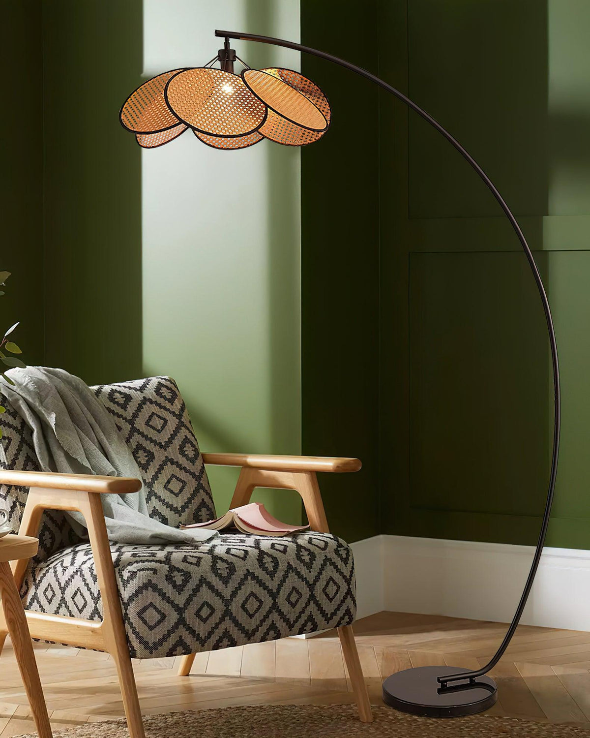 Screen Cannage Floor Lamp 41.3"