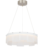 Stratos Chandelier, Integrated LED, Frosted/Satin Nickel , 30.6"W (700STR30FS-LED927 70E7HTW)