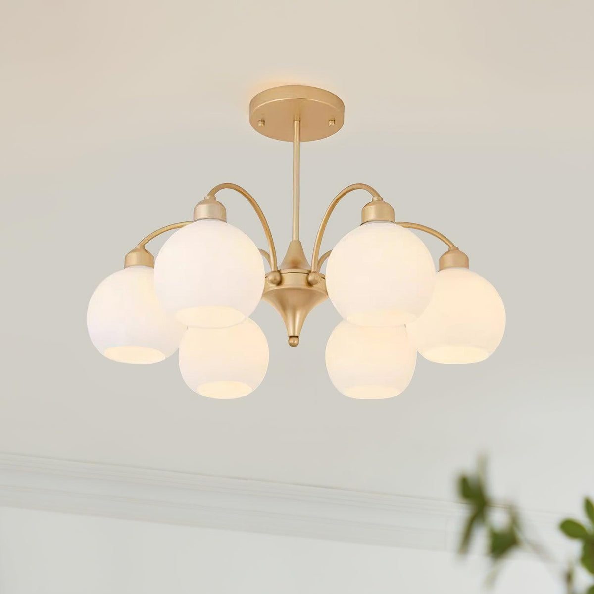 Sculptural Glass Chandelier