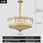 Crystal Light Chandelier: Modern Elegance for Living Room, Bedroom, Dining Room