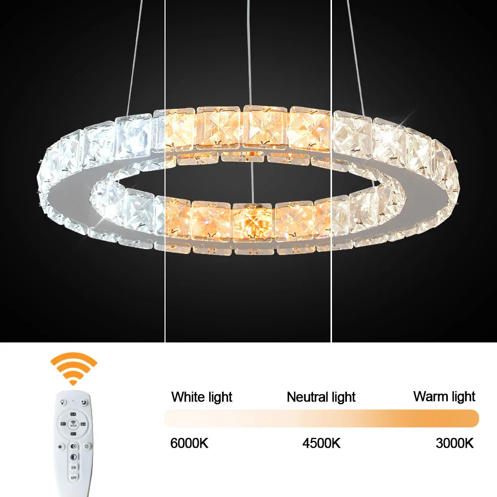 Crystal LED Pendant Chandelier for Home Décor - Modern Art Fixture
