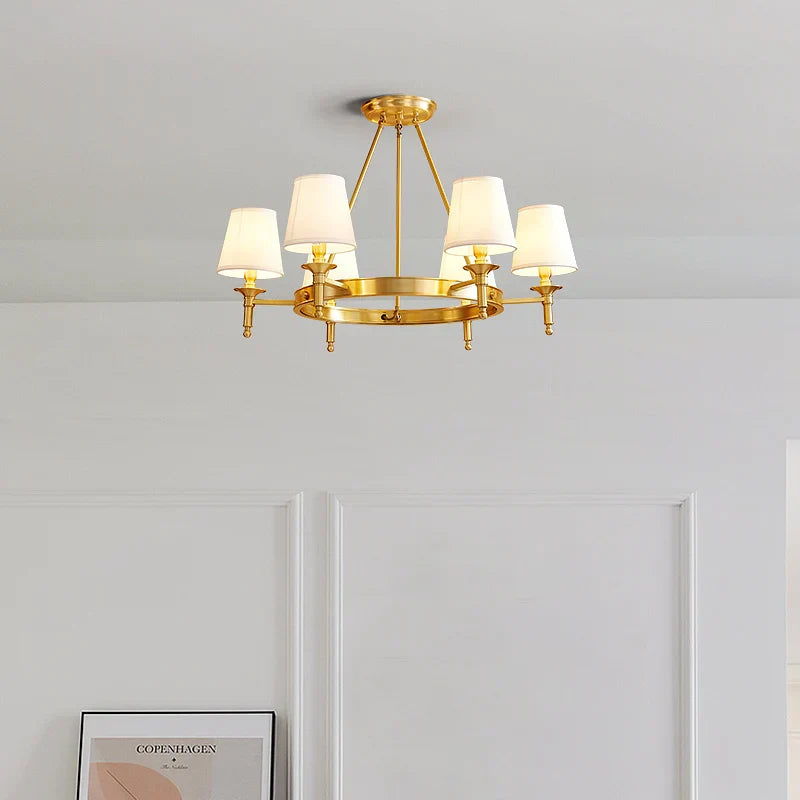 Copper American Chandelier: Luxury Modern Living Room, Dining Room, Bedroom Light