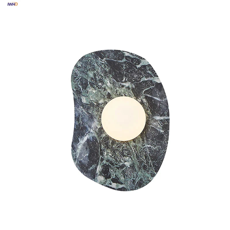 Green Marble Stone LED Wall Sconce Lighting for Bedroom and Hallway