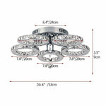 Smart Crystal Ceiling Fan LED Chandelier for Modern Living Dining Room